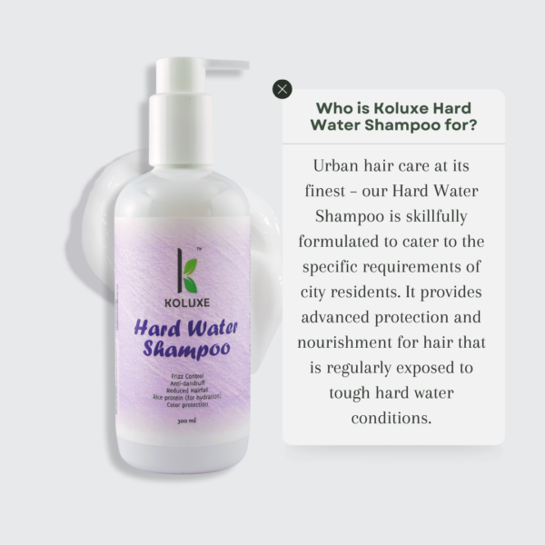 Koluxe hard water shampoo