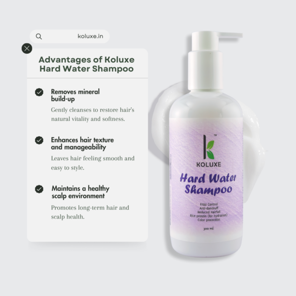 Advantages of Koluxe hard water shampoo