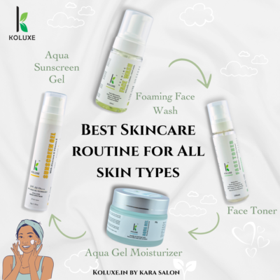 Koluxe Skincare Routine with Aqua Gel Sunscreen